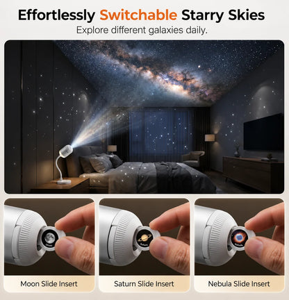 Galaxy Star Projector Light – 360° Rotating LED Starry Sky Night Lamp for Bedroom & Room Decor | BUY 1 GET 1 FREE 🔥