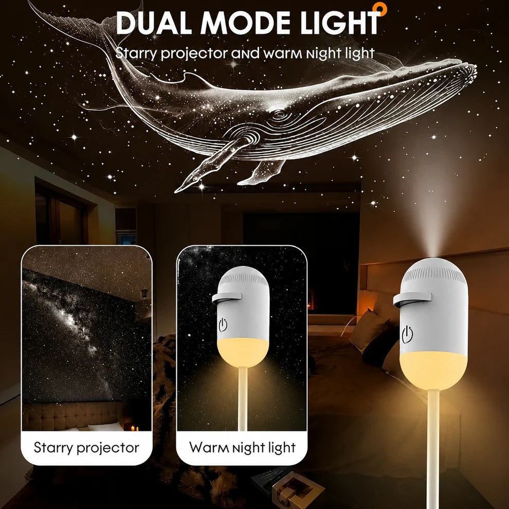 Galaxy Star Projector Light – 360° Rotating LED Starry Sky Night Lamp for Bedroom & Room Decor | BUY 1 GET 1 FREE 🔥