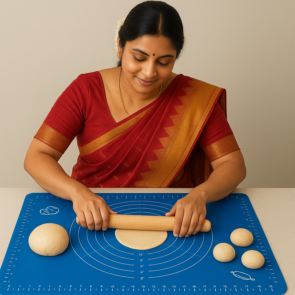 🫓 Premium Non-Stick Silicone Roti Rolling Mat